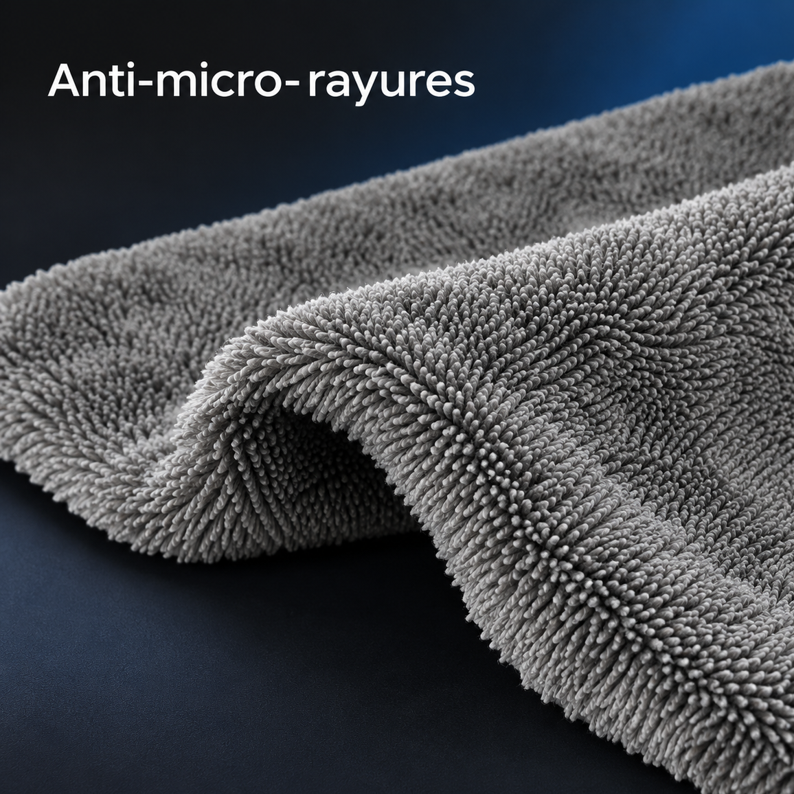 Serviette de séchage auto en microfibre double face – Ultra-absorbante, 1 200 g/m²