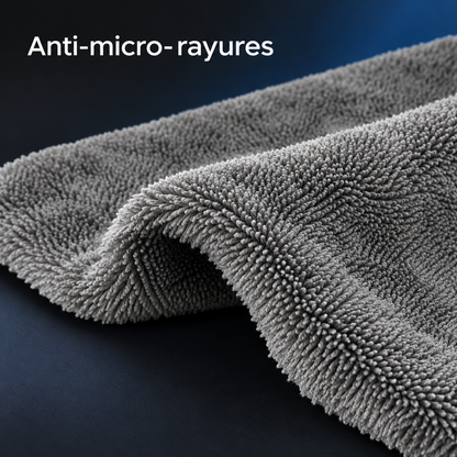 Serviette de séchage auto en microfibre double face – Ultra-absorbante, 1 200 g/m²