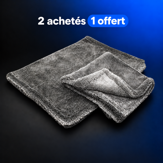 Serviette de séchage auto en microfibre double face – Ultra-absorbante, 1 200 g/m²